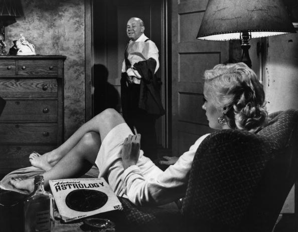 1934: A scene from the film 'A Wicked Woman', about a wife who kills her drunken husband. It was directed by Charles Brabin for MGM. Original Publication: Picture Post - 7822 - A Seat Beside The Censor - pub. 1955 (Photo by Frank Pocklington/Picture Post/Getty Images)